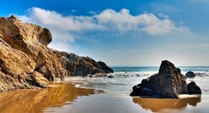 Malibu, pláž, Kalifornie