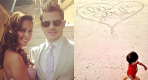 Vanessa Lachey en de zandtekening