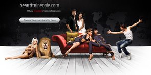 Captura de pantalla de la página de inicio de BeautifulPeople.com