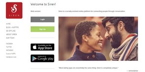 Screenshot van de Siren-startpagina