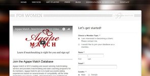 Agape Match kayıt sayfasının fotoğrafı