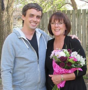 Photo de Steve Black et sa maman pour la fête des mères