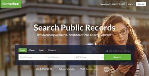Une capture d'écran de l'outil de recherche en ligne de BeenVerified