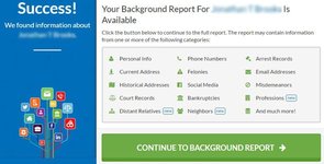 Capture d'écran de la page de vérification des antécédents de BeenVerified