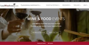 Captura de pantalla de la página de inicio de LocalWineEvents.com