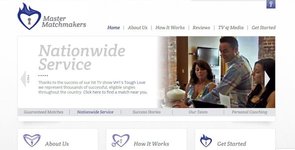 Capture d'écran de la page d'accueil de Master Matchmakers