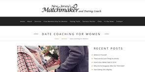 Capture d'écran de la page Date Coaching de Julianne Cantarella