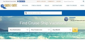 Capture d'écran de la page d'accueil de Cruise Critic