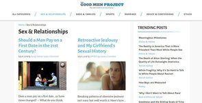 Schermata della pagina del sesso e delle relazioni di The Good Men Project