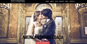 Patti Feinstein'ın flört koçluğu web sitesinin ekran görüntüsü
