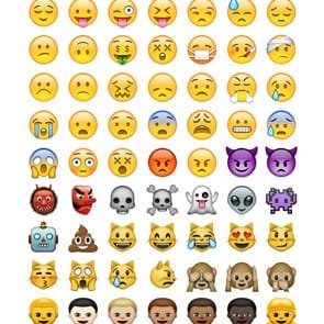 Grafik mit mehreren Emojis