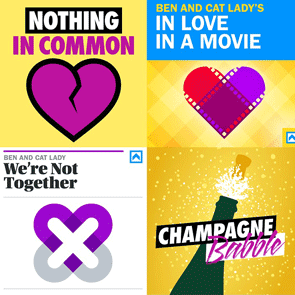 Photo des logos des podcasts Soon2BeCatLady