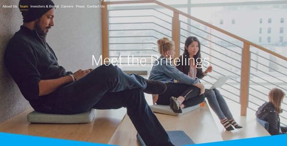 Capture d'écran de la page de l'équipe Eventbrite