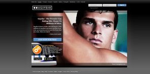 Schermata della homepage di Gaydar