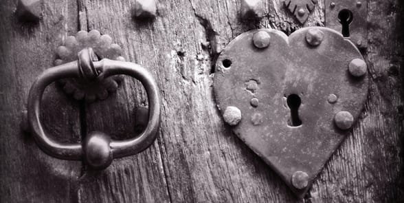Photo d'une serrure coeur