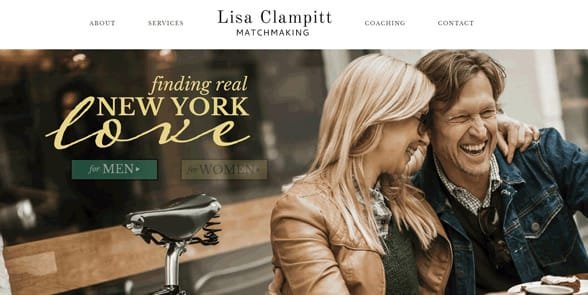 Foto der Lisa Clampitt Matchmaking-Homepage