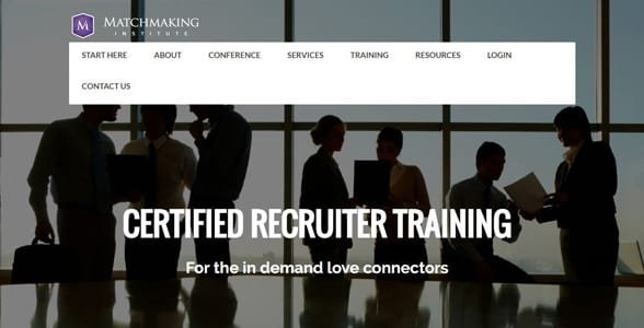 Capture d'écran de la page de formation des recruteurs de MMI