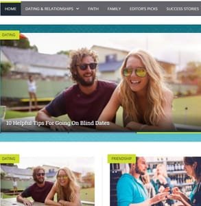 Screenshot van de blog van Christian Mingle