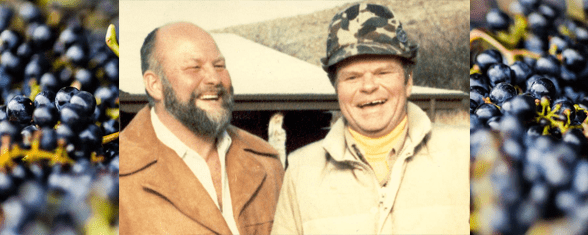Foto der Silver Oak-Gründer Raymond Duncan und Justin Meyer