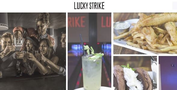Captura de pantalla del sitio web de Lucky Strike