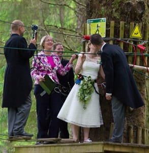 Foto van de huwelijksceremonie van Martyn en Collete