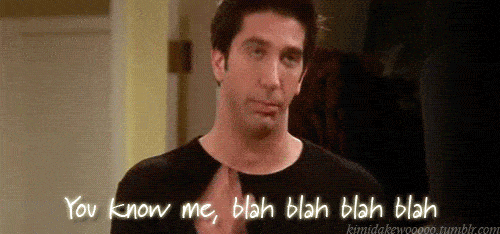 Een GIF van Ross Gellar van Friends