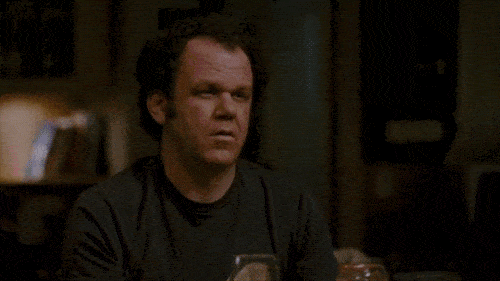 Een GIF van John C. Reilly die zijn hoofd schudt