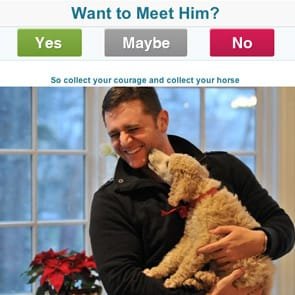 Screenshot van de POF Meet Me-functie