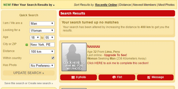 Capture d'écran de la recherche Lonely Housewives