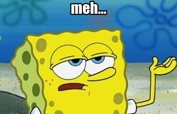 Een meme van Spongebob