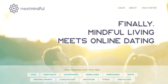 Photo de la page d'accueil de MeetMindful