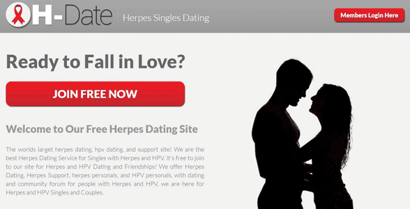 Screenshot der Homepage von H-Date