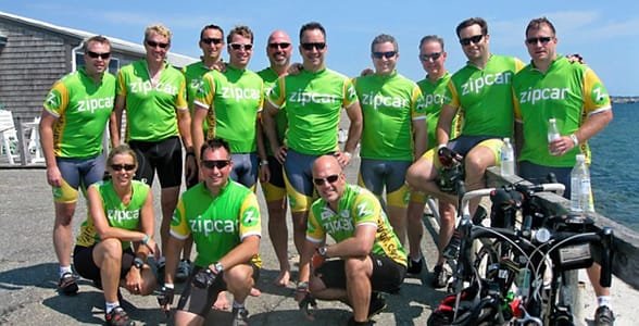 Drużyna Zipcar na zbiórce pieniędzy na cele charytatywne