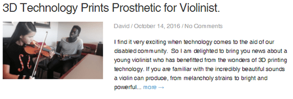 Screenshot van een story blurb op de Disability Match-blog