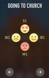 Captura de pantalla de una respuesta de muestra en la aplicación Hater
