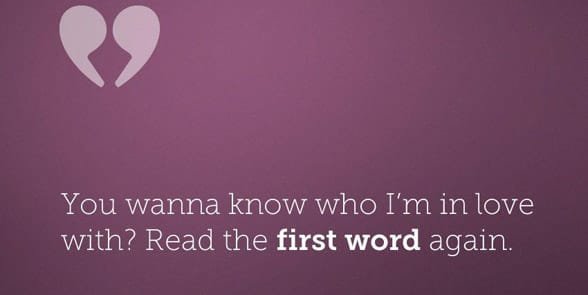 Photo d'une citation d'amour gay