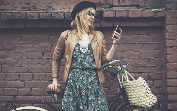 Foto einer SMS-Frau