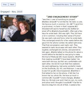 Screenshot van het succesverhaal van Suzie en David