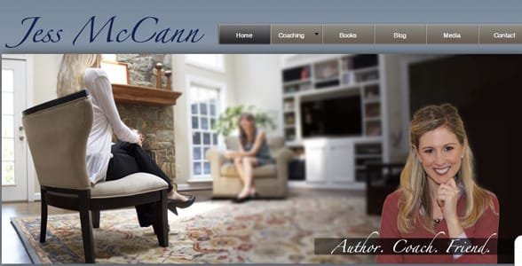 Screenshot von Jess McCanns Website