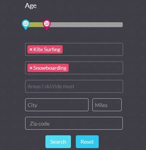Capture d'écran des outils de recherche de LuvByrd