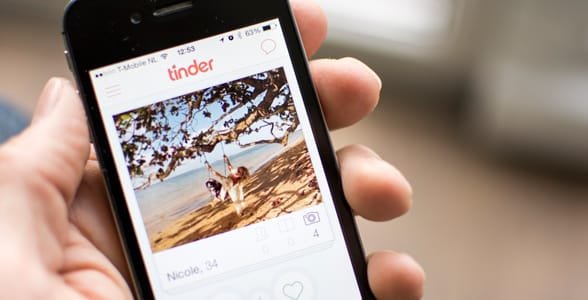 Foto van een Tinder-profiel