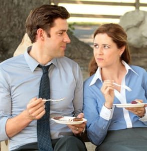Foto von Jim und Pam aus dem Büro