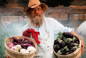 Foto von Dave Kaiser, einem Farmer in Baker's Creek