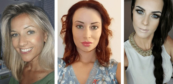 Collage de profils de femmes Matchmaker d'Europe de l'Est