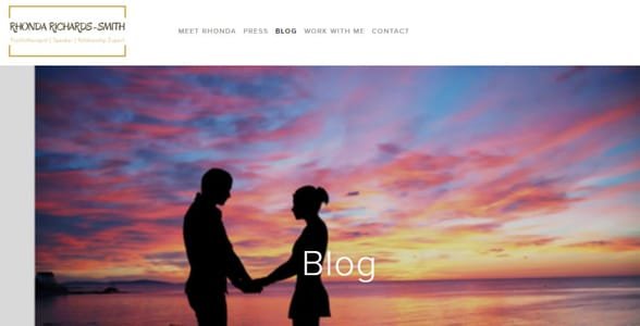 Screenshot von Rhondas Blog