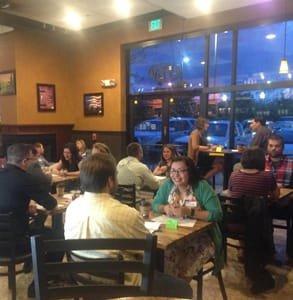 Foto einer katholischen Speed-Dating-Veranstaltung in Denver