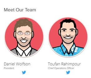 Screenshot van de Logoworks Team-pagina