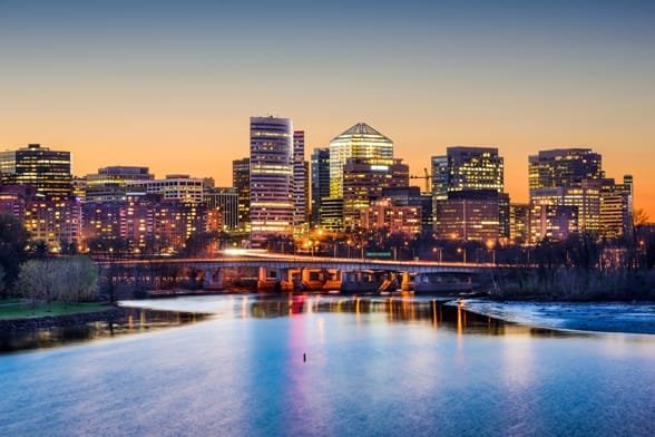 Foto der Skyline von Arlington