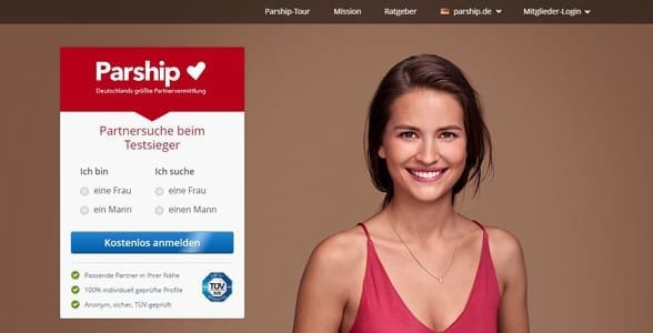 Screenshot van Parship.de