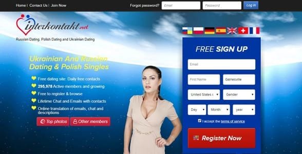 Screenshot z webu Interkontakt